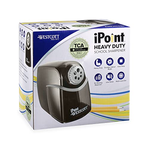 Westcott iPoint Heavy Duty Electric Pencil Sharpener for Home, School, and Office (Pack of 6) - size: Pack of 6, style: iPoint