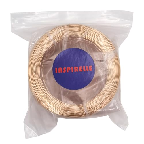 INSPIRELLE 18 Gauge KC Gold Aluminum Craft Wire Bendable Metal Wire | 377 Feet for Jewelry Craft Making - color: KC Gold, size: 18 Guage (1.0mm)