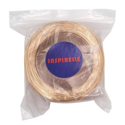 INSPIRELLE 18 Gauge KC Gold Aluminum Craft Wire Bendable Metal Wire | 377 Feet for Jewelry Craft Making - color: KC Gold, size: 18 Guage (1.0mm)