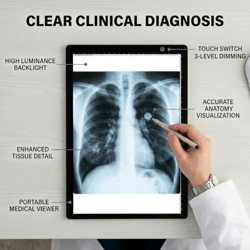BEONEGLOBAL Letter Size 16.9" × 12.2" A3 Ultra-Thin Light Box for Slide Viewing, LED Copy Board Film Negative Scanning, and Artist Tracing, with 3 Adjustable Bright