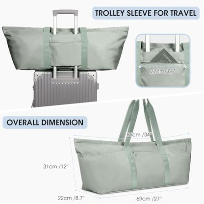 sportsnew Large Yoga Mat Bag Trolley Sleeve Gym Carrier Shoe Bag Wet Pocket | water-resistant fabric, large capacity,wide full-zip opening,separate shoe bag,2 yoga mat holder straps,multi-pocket storage - color: Green