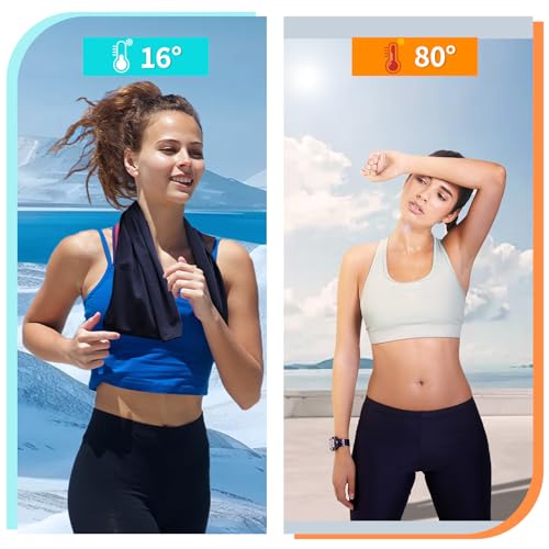 Cooling Towel (40"x12") - for Neck/Face, Ice Towel,Chilly Towel, Cooling Neck Wraps for Hot Weather Instant Chill, Soft Microfiber for Yoga, Gym, Golf, Running,Workout, Outdoor Sports, Hiking - color: Blue/Pink/Grey/Green