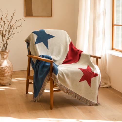 Panama Flag Woven Throw Blanket – Woven Not Printed – 50x70 Panamanian Blanket for Couch, Bed or Wall – Panama Home Decor for Panamanians Living Abroad - color: Panama