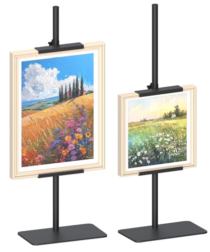 Mondazie Adjustable Tabletop Easel Stand for Sign, Black | Picture Frame Stand for Display, Table Top Banner Holder for Artwork Photo up to 25’’ H, Art Easel for Home Office, 1 PSC - color: Black, size: 26.5'' High - Tabletop