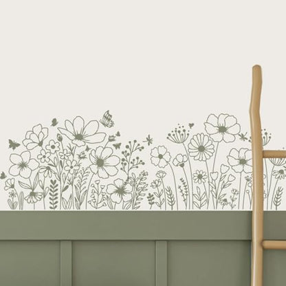 Large Flower Stencils Wildflower Stencils for Crafts Reusable | Floral Stencil for Painting on Walls Wood Fence Canvas Fabrics Furniture Outdoors - style: Wildflower 02