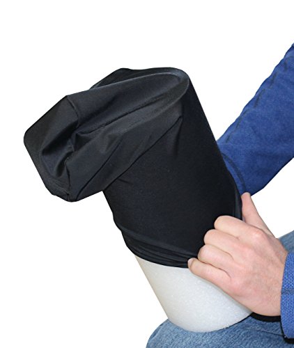 Rehabilitation Advantage Black Fabric Foam Roller Cover, 12" Long - size: 12" Long