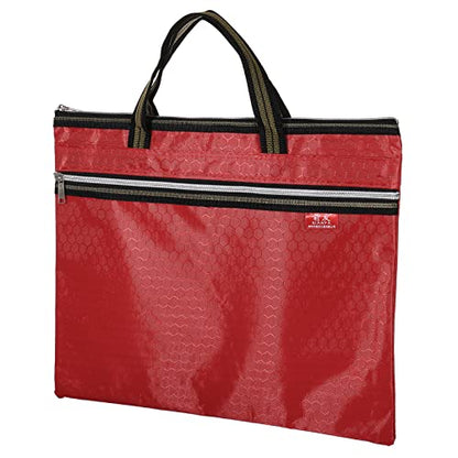 PATIKIL Waterproof Zipper File Bag, Documents Storage Zip Pouch, Red | 11x14inch Bag Books Tools for Office Travel - color: Red