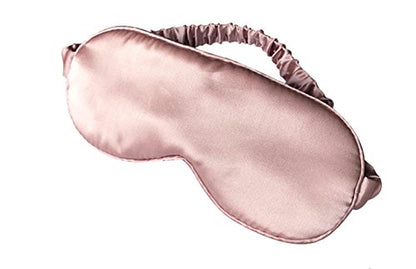 LULUSILK Mulberry Silk Sleep Eye Mask & Blindfold with Elastic Strap/Headband, Soft Eye Cover Eyeshade for Night Sleeping, Travel, Nap(Pink) - color: Pink