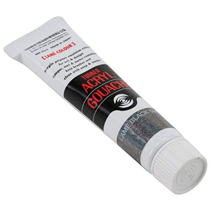 Turner Colour Works Acryl Gouache Artist Acrylic Paint - Single 20 ml Tube - Lamé Black Diamond - color: Black, size: 0.7 Fl Oz (Pack of 1)
