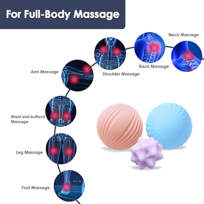 Silicone Massage Ball Set for Myofascial Release | Lacrosse Massage Balls for Trigger Point & Deep Tissue Therapy, Muscle Knots, Plantar Fasciitis & Muscle Soreness Relief - style: Silicone Massage Ball Set for yoga