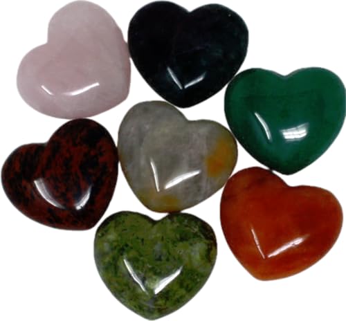 GeoCentral Mineral Heart Polished Stone ASSORTED (1 piece randomly chosen) - color: Mineral