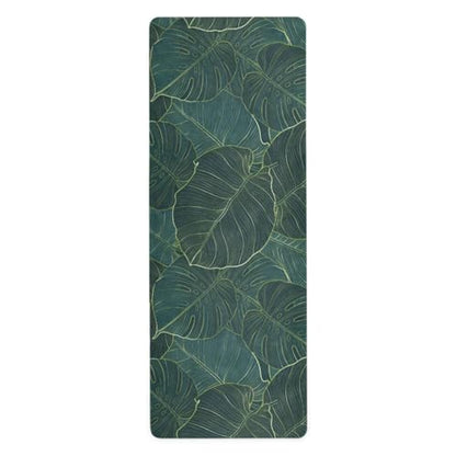 Vintage Mandalas Leaves Yoga Mat Non Slip Thick Kids Banana Palm Eco Rubber Workout Foldable Yoga Mat Women Exercise, 70.8''x26''