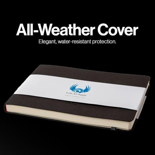 Landscape-Shaped Sketchbook, 8.25 x 5.5 inches, Lays Flat Flexible Sketch Book for Artists, Ideal for Ink, Water Color, Pen, Pencils, 160 Tear Resistant Pages, Size: Landscape Medium, Leda Art Supply - size: Landscape Medium