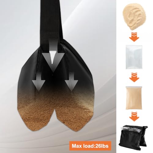 Jiang&Rong 4 Pack Sandbag Weight Bags - Black