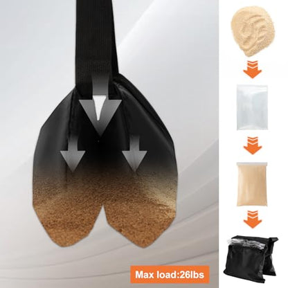 Jiang&Rong 4 Pack Sandbag Weight Bags - Black
