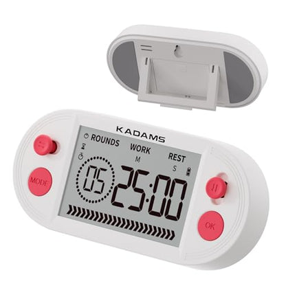 KADAMS Workout Interval Timer – HIIT, Tabata & EMOM Training with Visual Countdown Ring, Magnetic for Gym Home Workouts & Fitness