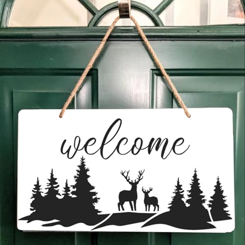 Mountain Stencils for Wood Burning Tree Stencil | Reusable Forest Animal Stencils Drawing Templates for Fabric Furniture Wall DIY Crafts - style: Mountain