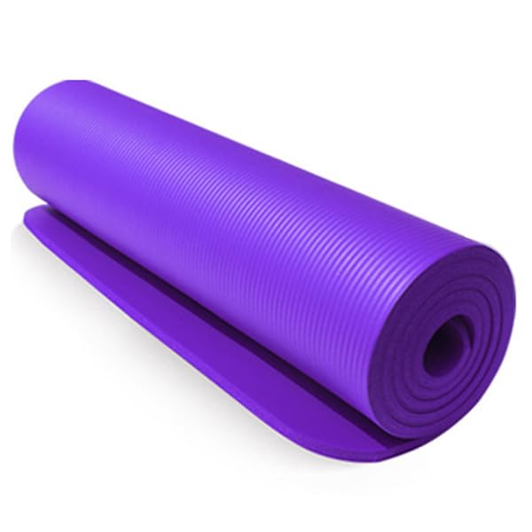 Extra Thick Yoga Mat, 10mm NBR Exercise Mat with Carry Strap, Non-Slip for Home & Gym Workouts, 72x24 inches