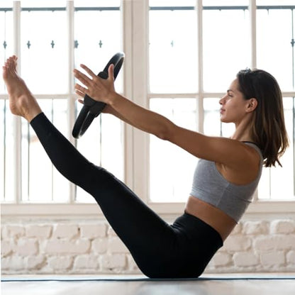 10 Pack Pilates Ring Set, 15" Pilates Fitness Circle for Women, Travel Office & Home Pilates Workout Equipment for Upper Body Core Glutes Inner Thigh, Pilates Essentials for Studio Equipment.