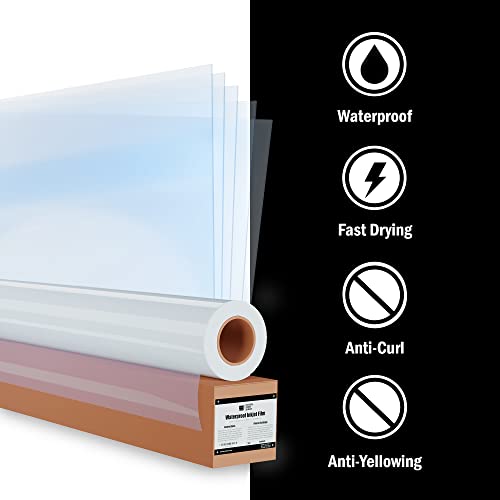 Screen Print Direct® Waterproof Inkjet Film Roll (4 Pack - 36" x 100') | 5 Mil Transparency Film, Waterproof Inkjet Film Rolls for Screen Printers - Screen Printing Supplies (4 Pack - 36" x 100') - size: 36 x 100 roll - 4 Pack of Film