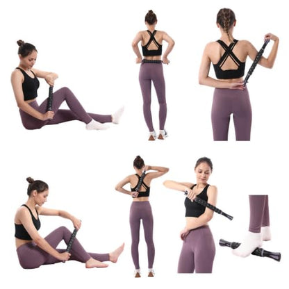 Muscle Roller Massage Roller Stick- (Dark Purple) - color: Dark Purple