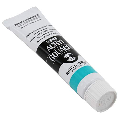 Turner Colour Works Acryl Gouache Artist Acrylic Paint - Single 20 ml Tube - Beryl Green - color: Beryl Green, size: 0.7 Fl Oz (Pack of 1)