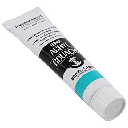 Turner Colour Works Acryl Gouache Artist Acrylic Paint - Single 20 ml Tube - Beryl Green - color: Beryl Green, size: 0.7 Fl Oz (Pack of 1)