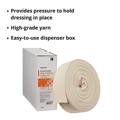 McKesson Stockinette, Non-Sterile, Cotton, Beige, Tubular, 3 in, 1 ct | 25 yds - size: 9.5 Inch x 75 Feet