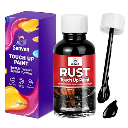 Black Touch Up Paint Rust Paints High Heat Resistant, Multi Surface Acrylic Enamel Black Touch Up Paint Pen Scratch Repair for Rust Metal,Walls,Cabinets,Appliances,Wood,Door,Furniture,Enamel, 30ml - color: Black-GWX-4 - 1.5 oz
