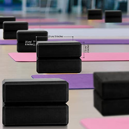 10 Pcs Yoga Blocks Bulk Foam EVA Blocks for Yoga - color: Black