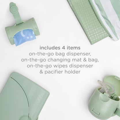 Ubbi On-the-Go Diapering Gift Set, Sage - size: 16 x 21 Inch, style: Sage Diaper Gift Set