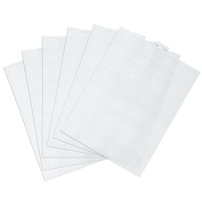 6pcs Plastic Mesh Canvas Sheets | 14 CT Clear for Embroidery Making, Cross Stitch Aida Screen for Crafts DIY Crochet Projects (11x8.2 inch) - style: Style A