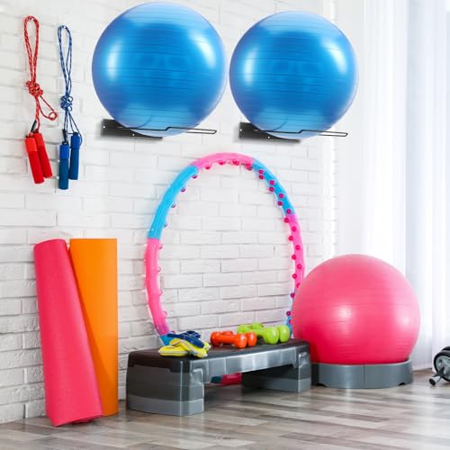 Threan Wall Mounted Yoga Ball Holder Large Yoga Ball Holder