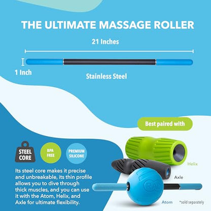 RAD Rod – Deep Tissue Massage Roller Stick – Myofascial Release Tool for Legs, Back, Neck, Arms & Shoulders – Muscle Roller for Mobility & Recovery - style: Rod