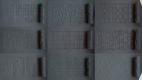 Terrain Texture Hand Roller Set for D&D, Wargaming, Battle Mat, Tabletop, Dungeons and Dragons