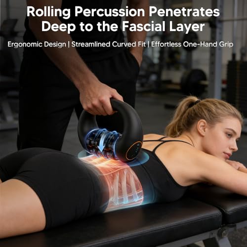 Electronic Rolling Body Massager, Handheld Deep Tissue Muscle Massager with 3 Adjustable Speeds, for Foot and Leg, Home, Office and Sports Use