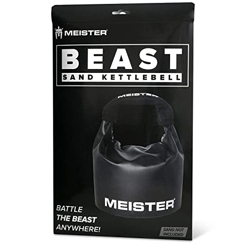 Meister BEAST Portable Sand Kettlebell - Soft Sandbag Weight - 15lb / 6.8kg - Black