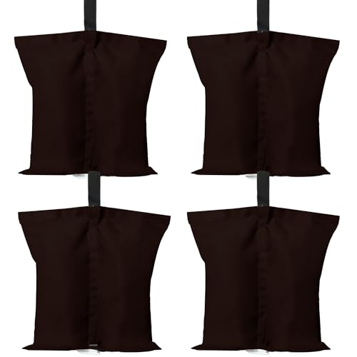 ABCCANOPY Canopy Weights 120 LBS Tent Sand Bags,4-Pack Brown(No Sand) - color: Brown, size: 120 LBS