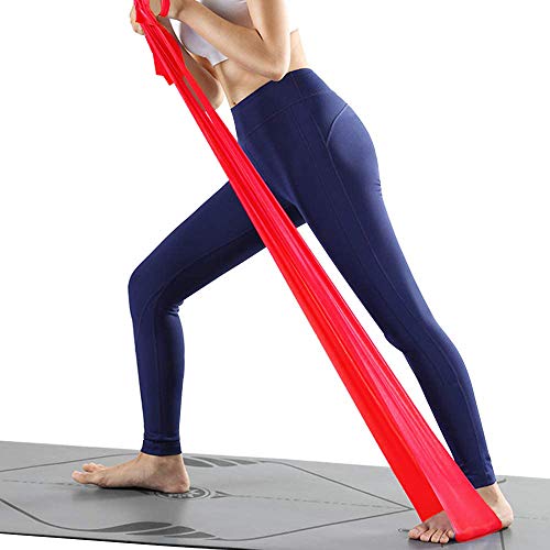 Resistance Bands for Working Out, Physical Therapy, Yoga & Pilates - color: Red