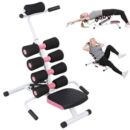 HEVIRGO Mini Inversion Table with Adjustable Back Support,Re-Align The Spine, Stretch The Back and Neck, Heavy-Duty Steel Frame Yoga Inversion Stool, Compact Foldable Stretcher, 350lbs Capacity