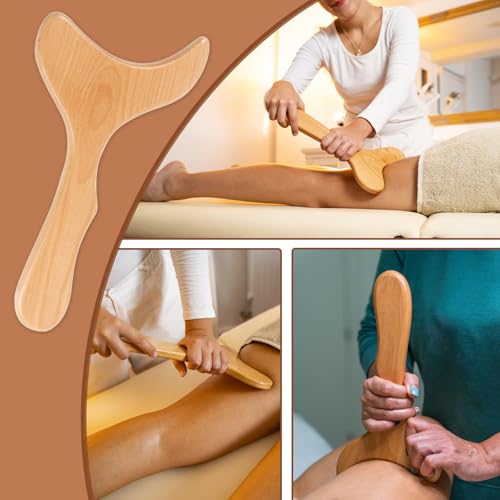 KintKita Wood Therapy Massage Tools, 4 in 1 Lymphatic Drainage Massager Body Sculpting Tools, Professional Maderoterapia Kit Cellulite Massager for Body Contouring,Relief Muscle