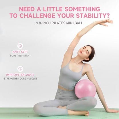 Pilates Essential Kit - Home Pilates Equipment Set - with Toning Pilates Ring & Long Resistance Bands & 3 Level Pilates Loop Bands & Soft Pilates Ball & Pilates Grip Socks - color: Blue