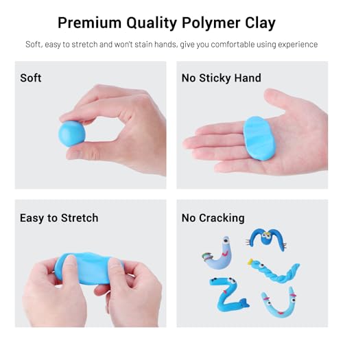 Artme Polymer Clay, 82 Colors Clay Kit, Oven Bake Modeling Clay, Creative Polymer Clay Kit with Sculpting Tools and Jewelry Accessories, Non-Toxic, Ideal DIY Clay Gifts for Adults and Teens