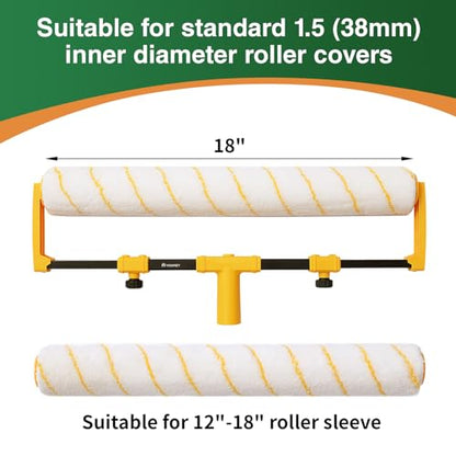 VOOMEY 18 Inch Paint Roller Frame, Adjustable 12-18" for Large Painting | Extendable 12-18" Frame Supports Large Area Painting on Walls And Ceilings with Compatible Extension Poles - size: 18"Paint Roller Frame