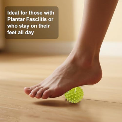 Soft Spiky Massage Balls- Muscle Massager Ball for Feet, Back, Neck, Muscles, Hands Massager Roller for Plantar Fasciitis, Foot Arch Trainer, Exercise, Physical Therapy - color: 1green Spiky Ball