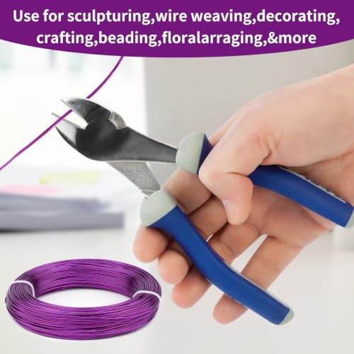 18 Gauge Aluminum Craft Wire, 164FT 1mm Bendable Metal Wire for Jewelry Making, Wreath Making, Beading(Purple) - color: Purple