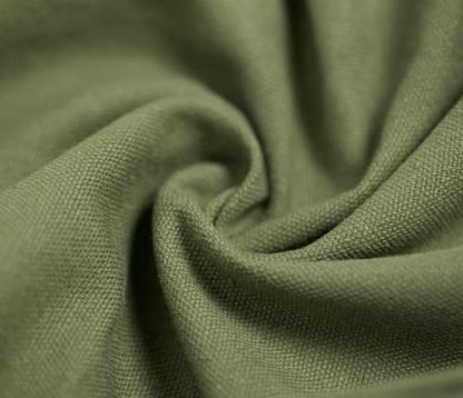 Cotton yoga mat bag with Pockets and Adjustable Strap - Full Zip Cargo Yoga Mat Carrier Bag - Bag for 1/4" 1/3" Thick Yoga Mat - color: Green, size: L