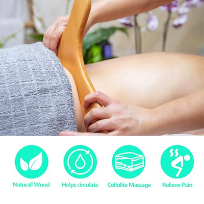 AICNLY 4 Pcs Wood Therapy Massage Tools for Body Shaping, Maderoterapia kit