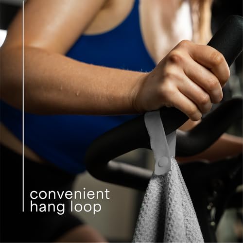 S&T INC. Microfiber Gym Towels, 6 Pack, 16" x 27" | Absorbent and Lightweight, Quick-Dry, Compact for Gym Bag, Yoga and Travel, Machine Washable - color: Heathered Grey