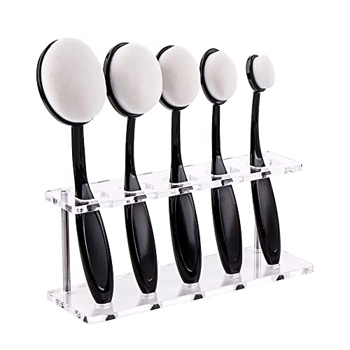 UNIMEIX 5 Pack Blending Brush for Card Making Crafting Ink Blender Brushes Set Tool Paper Background Brush Drawing Scrapbooking & Stamping Supplies (Black) - color: White, size: 5 Pack Brush with square holder